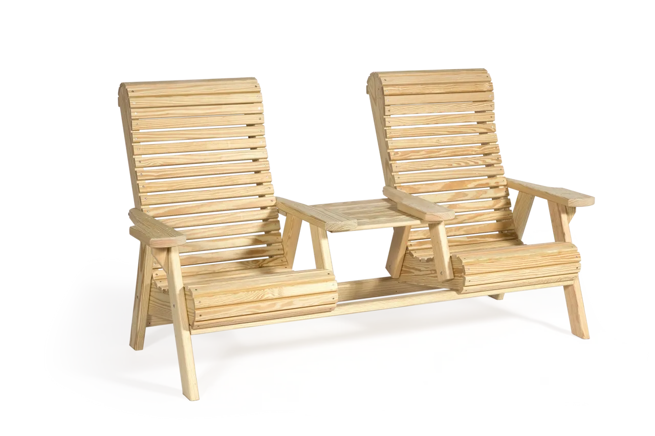A couple of chairs sitting on top of each other.